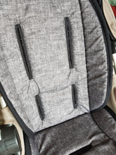 Pram Liner - Linen Look Dark Grey