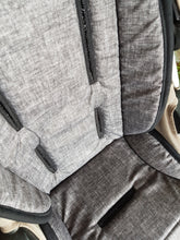 Pram Liner - Linen Look Dark Grey