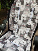 Pram Liner - Pop Up Cat Grey