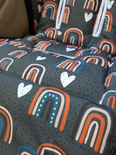 Pram Liner - Charcoal Rainbow