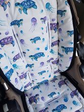 Pram Liner - Watercolour Turtle with Jelly Fish