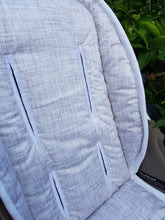 Pram Liner - Linen Look Silver