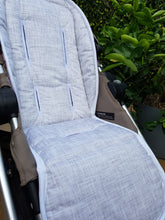 Pram Liner - Linen Look Silver