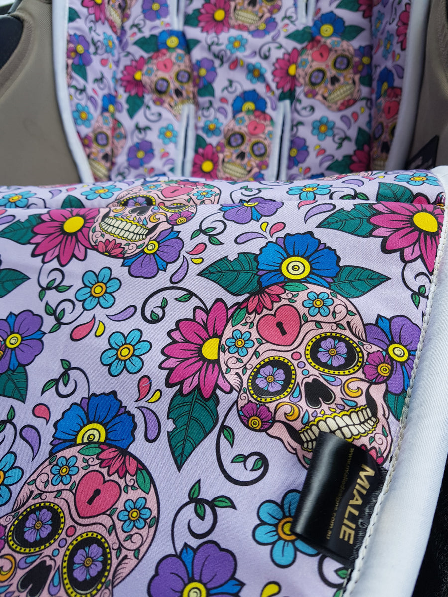 Pram Liner Sugar Skulls – Mialie Designs - Main Image