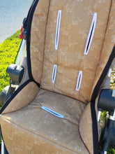 Pram Liner - Linen Dinosaur Mustard