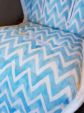 Pram Liner - Pastel Blue Chevron