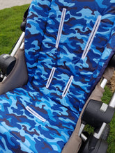 Pram Liner - Camouflage Blue + FREE Accessories