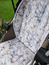 Pram Liner - Marble Herringbone