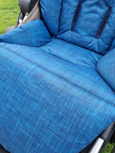Pram Liner - Linen Look Blue