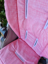 Pram Liner - Linen Look Pink