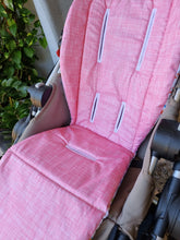 Pram Liner - Linen Look Pink
