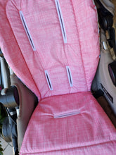 Pram Liner - Linen Look Pink