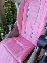 Pram Liner - Linen Look Pink