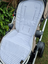 Pram Liner - Gingham Grey