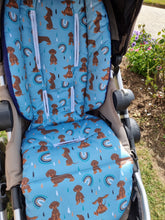 Pram Liner - Dachshund Rainbow