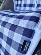 Pram Liner - Gingham Navy Large