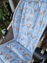 Pram Liner - Elephant Rainbow Blue + FREE Accessories