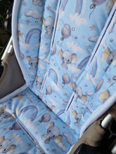 Pram Liner - Elephant Rainbow Blue + FREE Accessories