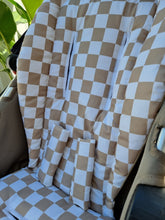 Pram Liner - Checkerboard Latte