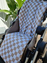 Pram Liner - Checkerboard Latte