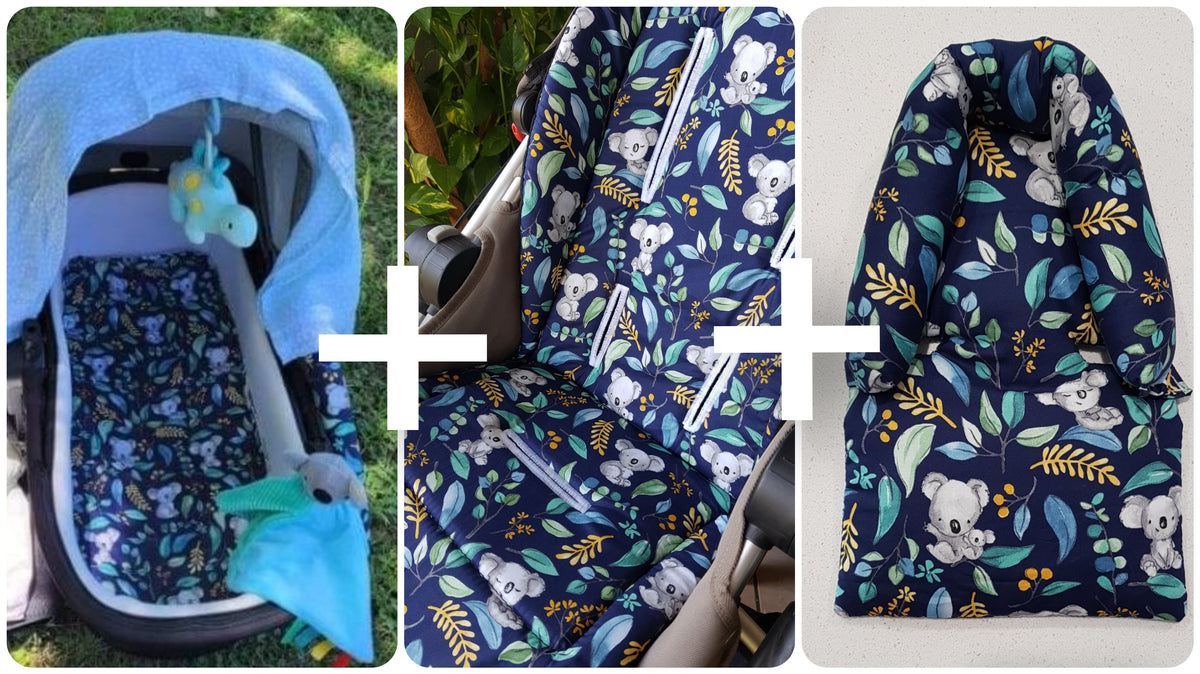 Bundle Four 1 Custom pram liner, 1 head support & 1 liner