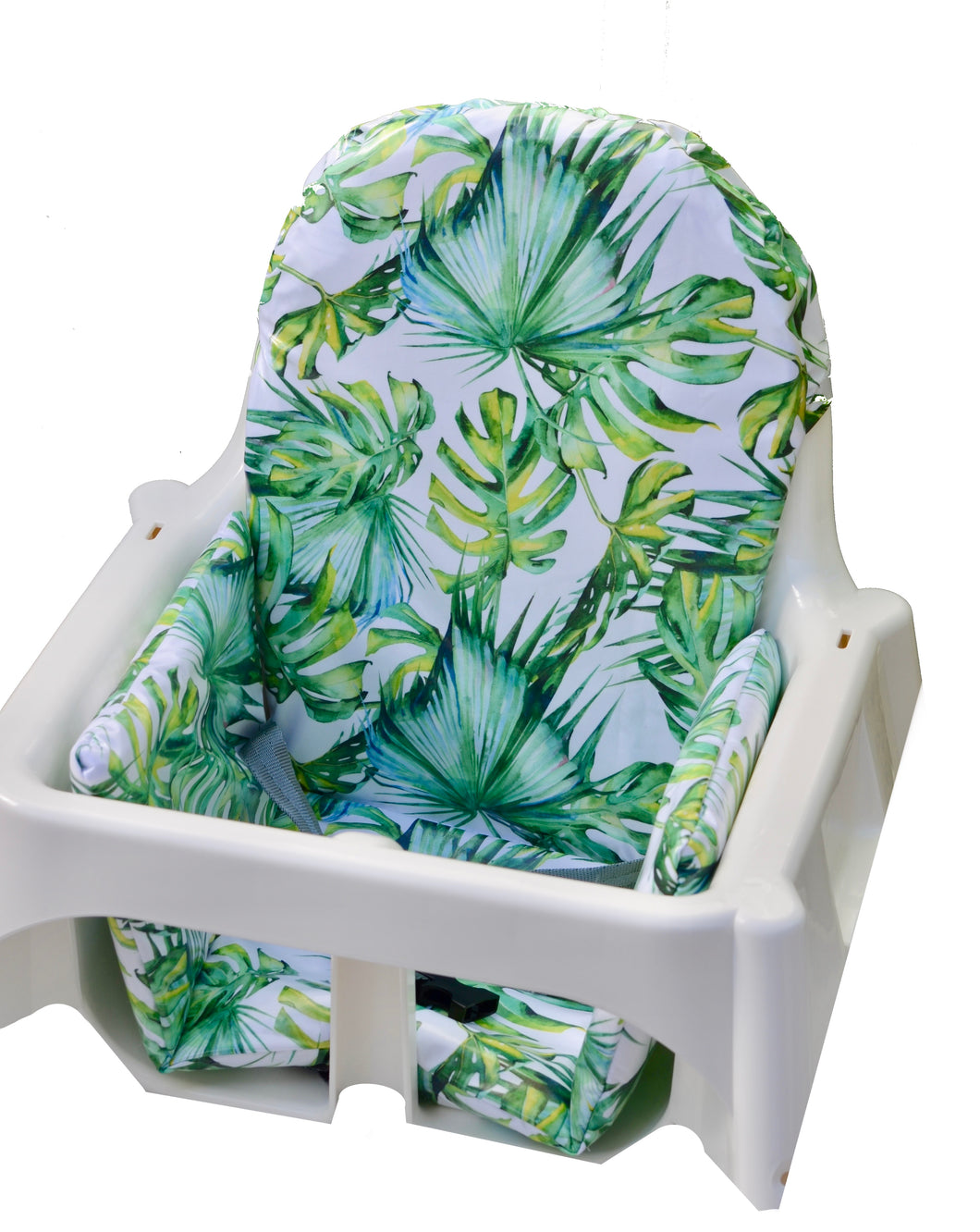 High Chair Liner - Green Leaves