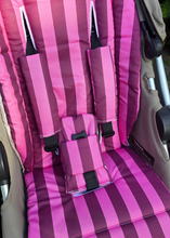 Pram Liner - Large Stripe Pink *New*