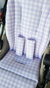 Pram Liner - Gingham Lilac (Limited Edition)