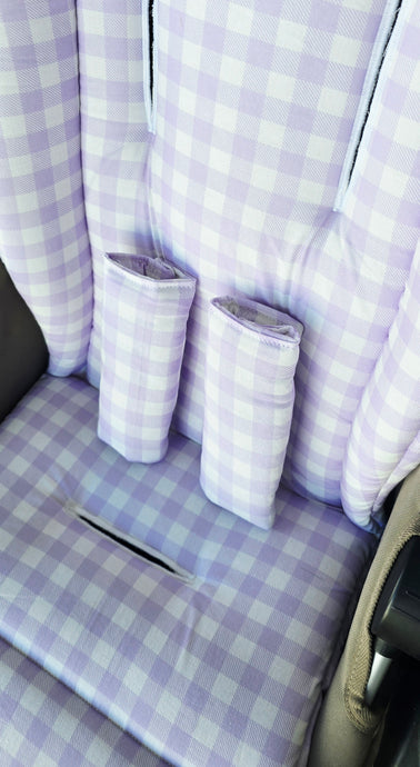 Pram Liner - Gingham Lilac (Limited Edition)