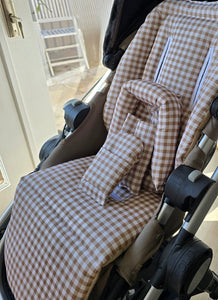 Pram Liner - Gingham Natural