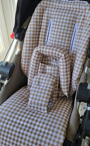 Pram Liner - Gingham Natural
