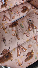 Pram Liner -  Highland Cow Beige