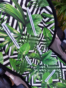 Pram Liner - Geometric Tropical Palm