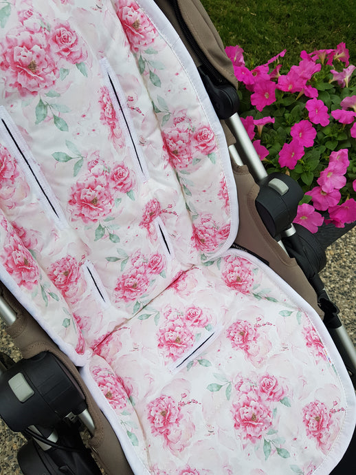 Pram Liner - Soft Pink Floral Dreams