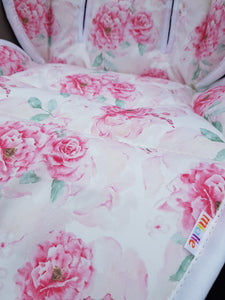 Pram Liner - Soft Pink Floral Dreams