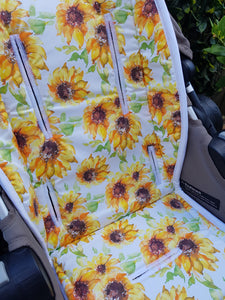 Pram Liner - Watercolour Sunflower
