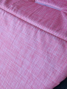 Pram Liner - Linen Look Pink