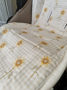 Pram Liner - Sunflower Gingham